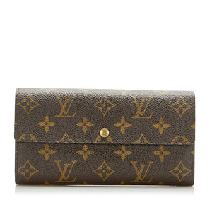 ルイ ヴィトン モノグラム ポルトモネ クレディ 長財布 M61726 ブラウン PVC レディース LOUIS VUITTON 【中古】