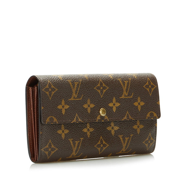 ルイ ヴィトン モノグラム ポルトモネ クレディ 長財布 M61726 ブラウン PVC レディース LOUIS VUITTON 【中古】