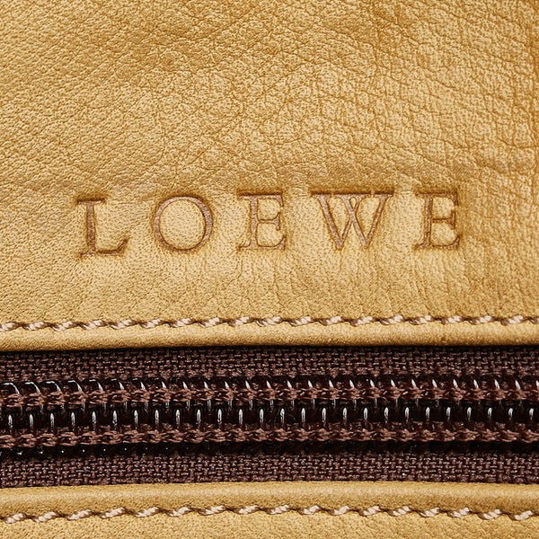 ロエベ アマソナ ハンドバッグ ブラウン カーキ スウェード レザー レディース LOEWE 【中古】