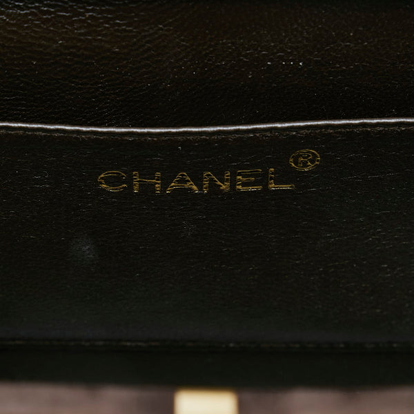 シャネル マトラッセ ココマーク チェーン バニティバッグ ブラウン スウェード レディース CHANEL 【中古】