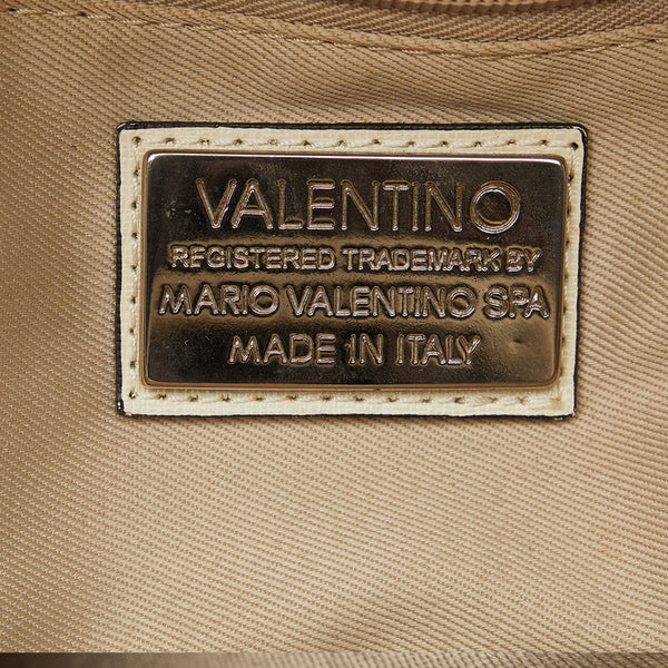 ヴァレンチノ バイカラー ハンドバッグ ホワイト グリーン レザー レディース Valentino 【中古】