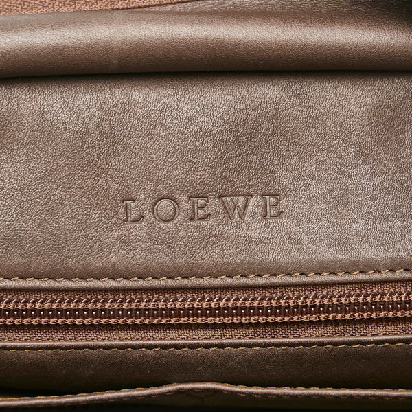 ロエベ アマソナ28 ハンドバッグ ブラウン スウェード レザー レディース LOEWE 【中古】