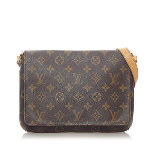 ルイ ヴィトン モノグラム ミュゼットタンゴ ショート ショルダーバッグ M51257 ブラウン PVC レザー レディース LOUIS VUITTON 【中古】