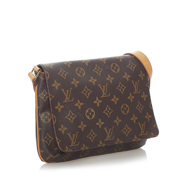 ルイ ヴィトン モノグラム ミュゼットタンゴ ショート ショルダーバッグ M51257 ブラウン PVC レザー レディース LOUIS VUITTON 【中古】