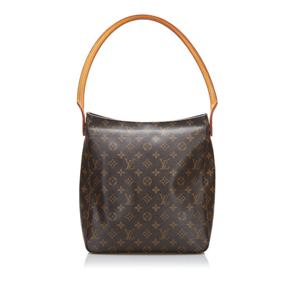 ルイ ヴィトン モノグラム ルーピングGM ハンドバッグ ショルダーバッグ M51145 ブラウン PVC レザー レディース LOUIS VUITTON 【中古】