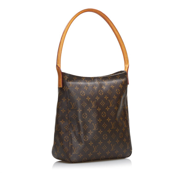 ルイ ヴィトン モノグラム ルーピングGM ハンドバッグ ショルダーバッグ M51145 ブラウン PVC レザー レディース LOUIS VUITTON 【中古】