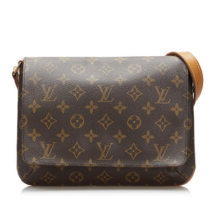 ルイ ヴィトン モノグラム ミュゼット タンゴ ショート ショルダーバッグ M51257 ブラウン PVC レザー レディース LOUIS VUITTON 【中古】