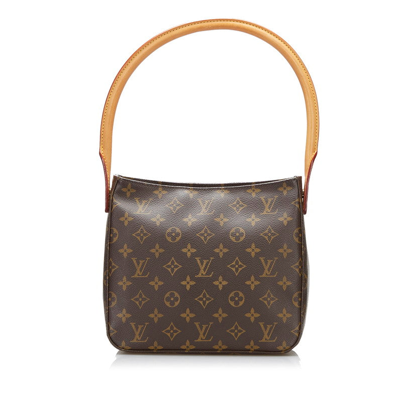 ルイ ヴィトン モノグラム ルーピングMM ショルダーバッグ M51146 ブラウン PVC レザー レディース LOUIS VUITTON 【中古】