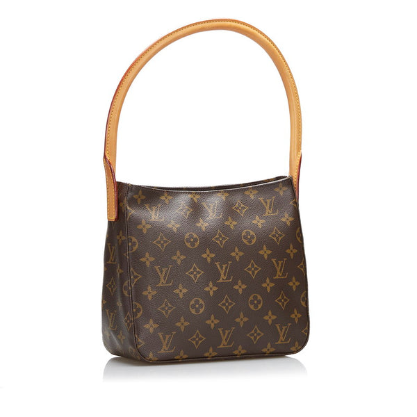 ルイ ヴィトン モノグラム ルーピングMM ショルダーバッグ M51146 ブラウン PVC レザー レディース LOUIS VUITTON 【中古】