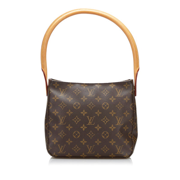 ルイ ヴィトン モノグラム ルーピングMM ショルダーバッグ M51146 ブラウン PVC レザー レディース LOUIS VUITTON 【中古】