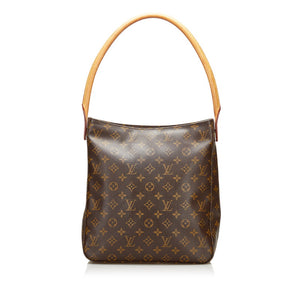 ルイ ヴィトン モノグラム ルーピングGM ショルダーバッグ M51145 ブラウン PVC レザー レディース LOUIS VUITTON 【中古】