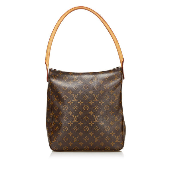 ルイ ヴィトン モノグラム ルーピングGM ショルダーバッグ M51145 ブラウン PVC レザー レディース LOUIS VUITTON 【中古】