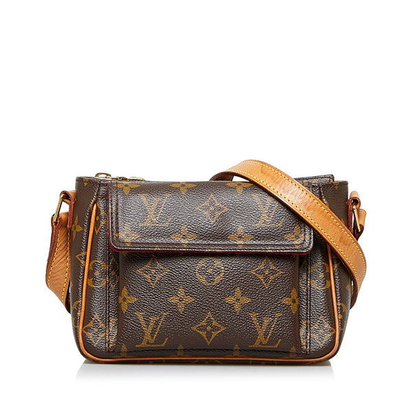 ルイ ヴィトン モノグラム ヴィバシテPM 斜め掛け ショルダーバッグ M51165 ブラウン PVC レザー レディース LOUIS VUITTON 【中古】