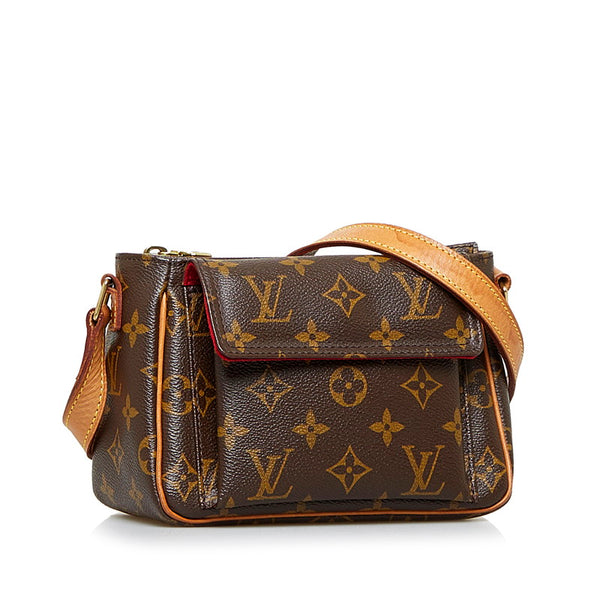 ルイ ヴィトン モノグラム ヴィバシテPM 斜め掛け ショルダーバッグ M51165 ブラウン PVC レザー レディース LOUIS VUITTON 【中古】