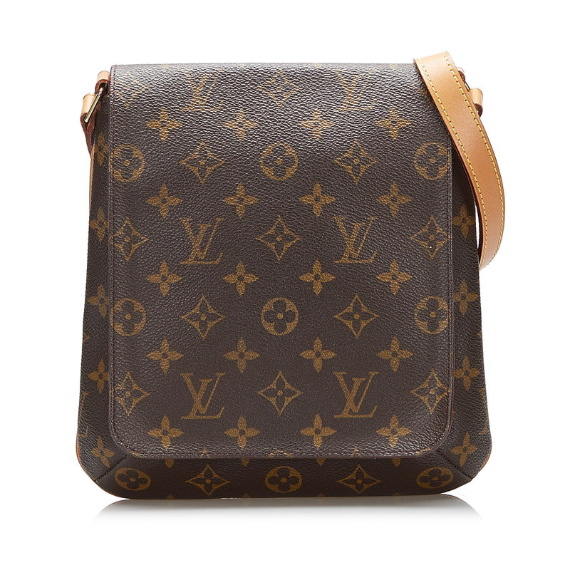 ルイ ヴィトン モノグラム ミュゼット サルサ ショート ショルダーバッグ M51258 ブラウン PVC レザー レディース LOUIS VUITTON 【中古】