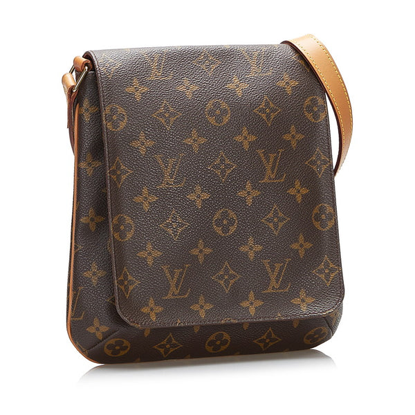 ルイ ヴィトン モノグラム ミュゼット サルサ ショート ショルダーバッグ M51258 ブラウン PVC レザー レディース LOUIS VUITTON 【中古】