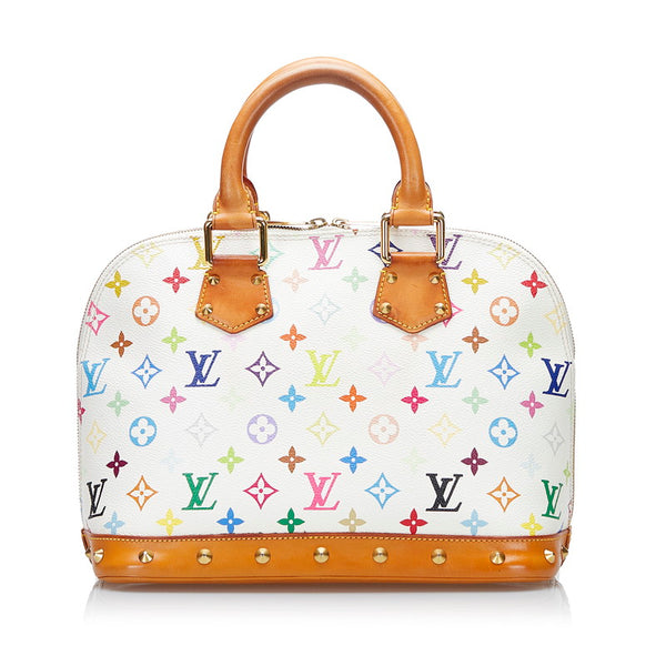 ルイ ヴィトン モノグラム マルチカラー アルマPM ハンドバッグ M92647 ブロン ホワイト マルチカラー PVC レザー レディース LOUIS VUITTON 【中古】