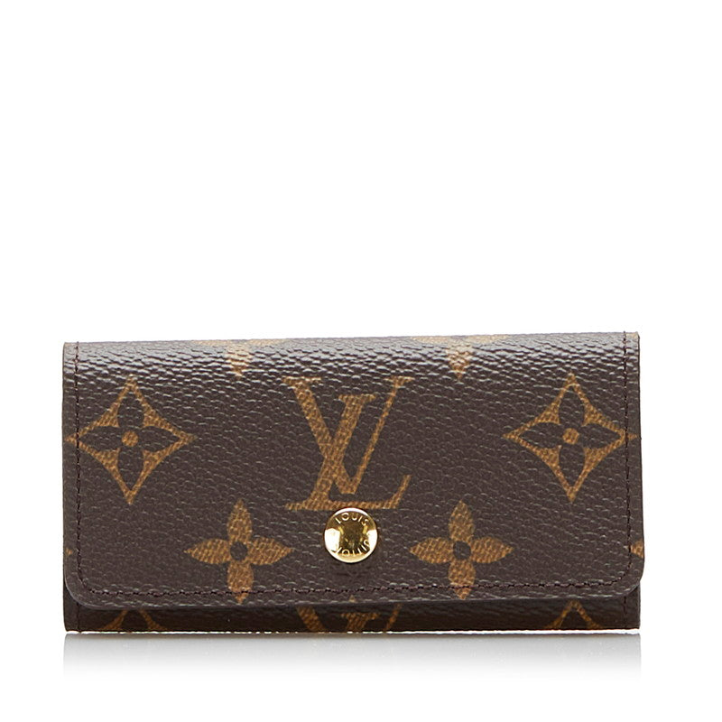 ルイ ヴィトン モノグラム ミュルティクレ4 4連 キーケース M62631 ブラウン PVC レザー レディース LOUIS VUITTON 【中古】