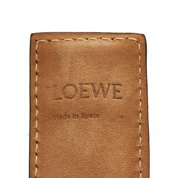 ロエベ アナグラム スラップ スモール ブレスレット オレンジ レザー レディース LOEWE 【中古】