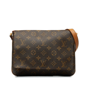 ルイ ヴィトン モノグラム ミュゼット タンゴ ショート ショルダーバッグ M51257 ブラウン PVC レザー レディース LOUIS VUITTON 【中古】