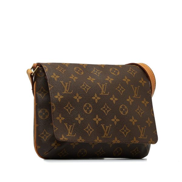 ルイ ヴィトン モノグラム ミュゼット タンゴ ショート ショルダーバッグ M51257 ブラウン PVC レザー レディース LOUIS VUITTON 【中古】