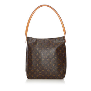 ルイ ヴィトン モノグラム ルーピングGM ワンショルダーバッグ M51145 ブラウン PVC レザー レディース LOUIS VUITTON 【中古】