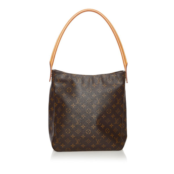 ルイ ヴィトン モノグラム ルーピングGM ワンショルダーバッグ M51145 ブラウン PVC レザー レディース LOUIS VUITTON 【中古】