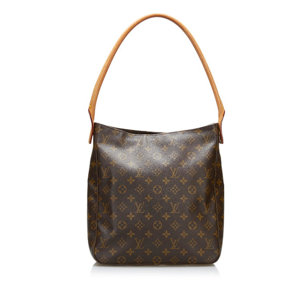 ルイ ヴィトン モノグラム ルーピングGM ショルダーバッグ M51145 ブラウン PVC レザー レディース LOUIS VUITTON 【中古】