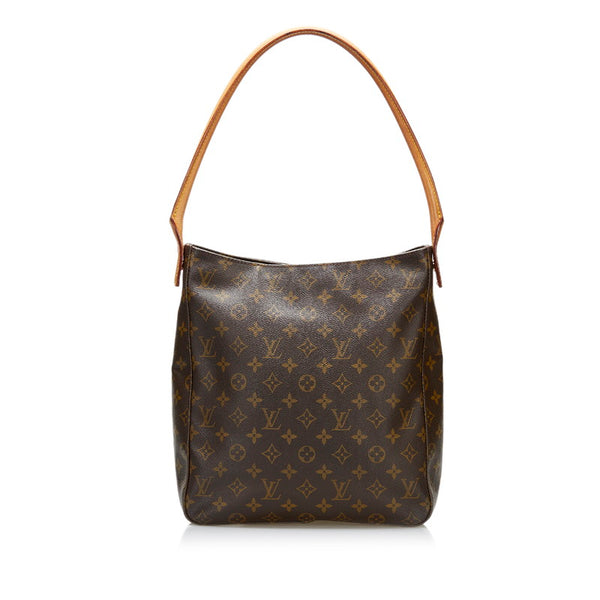 ルイ ヴィトン モノグラム ルーピングGM ショルダーバッグ M51145 ブラウン PVC レザー レディース LOUIS VUITTON 【中古】