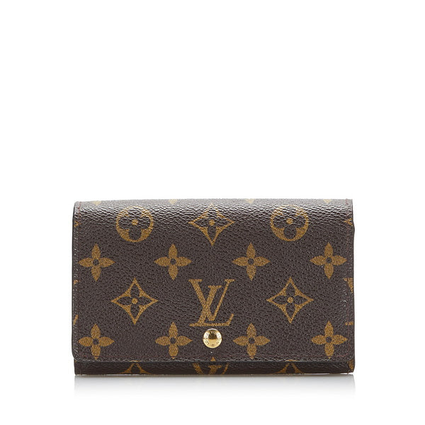 ルイ ヴィトン モノグラム ポルトモネ ビエ トレゾール 長財布 M61730 ブラウン PVC レザー レディース LOUIS VUITTON 【中古】