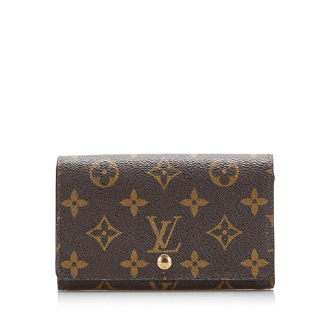 ルイ ヴィトン モノグラム ポルトモネ ビエ トレゾール 長財布 M61730 ブラウン PVC レザー レディース LOUIS VUITTON 【中古】