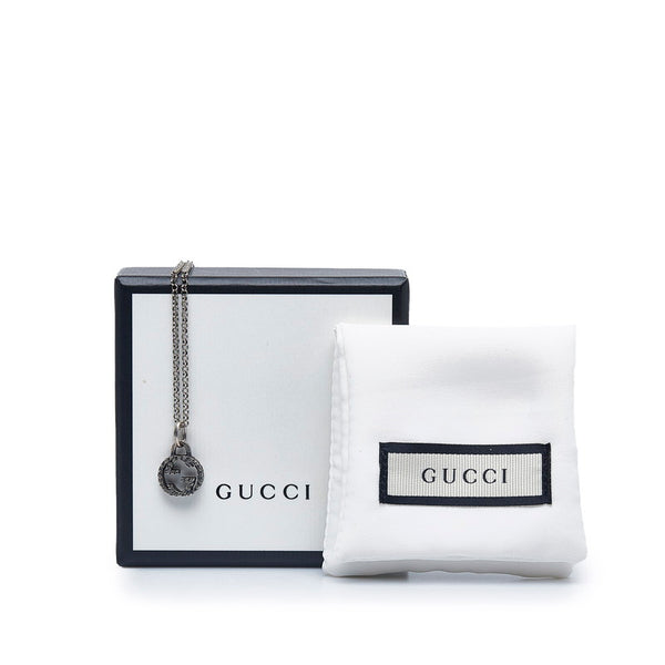 グッチ インターロッキングG ネックレス シルバー SV925 シルバー レディース GUCCI 【中古】