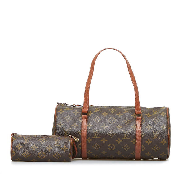 ルイ ヴィトン モノグラム 旧パピヨン 30 ハンドバッグ ショルダーバッグ M51365 ブラウン PVC レザー レディース LOUIS VUITTON 【中古】