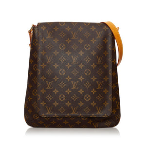 ルイ ヴィトン モノグラム ミュゼット M51256 ブラウン PVC レザー 斜めがけ ショルダー レディース LOUIS VUITTON 【中古】