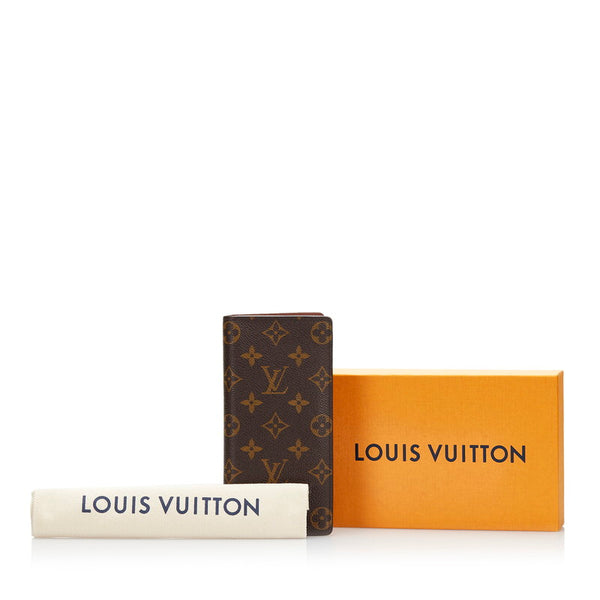 ルイ ヴィトン モノグラム ポルトフォイユ ブラザ 二つ折り財布 M66540 ブラウン PVC メンズ LOUIS VUITTON 【中古】