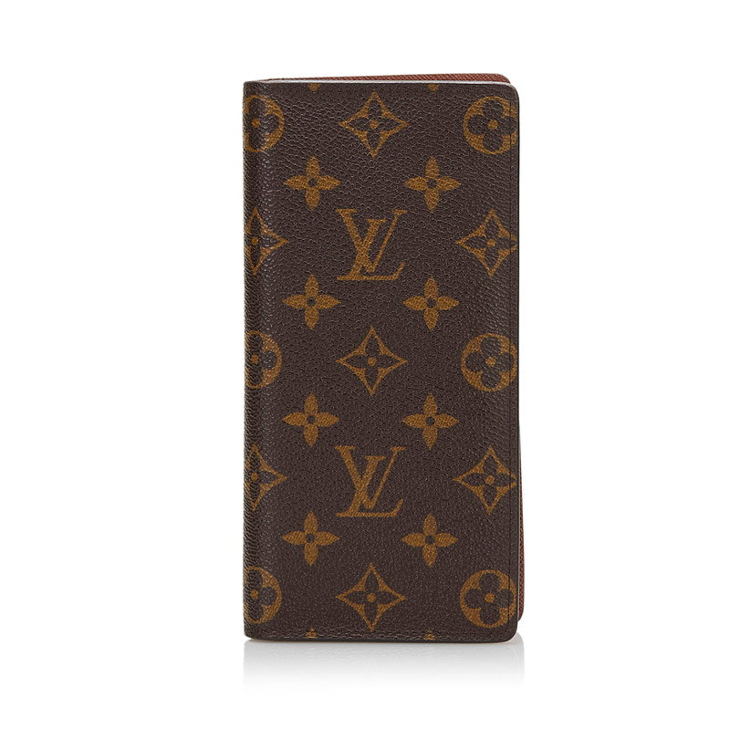 ルイ ヴィトン モノグラム ポルトフォイユ ブラザ 二つ折り財布 M66540 ブラウン PVC メンズ LOUIS VUITTON 【中古】