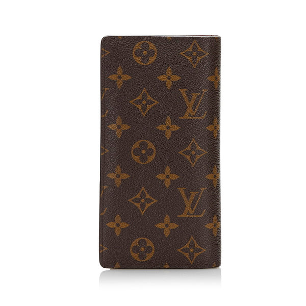 ルイ ヴィトン モノグラム ポルトフォイユ ブラザ 二つ折り財布 M66540 ブラウン PVC メンズ LOUIS VUITTON 【中古】