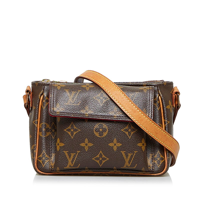 ルイ ヴィトン モノグラム ヴィバシテPM 斜め掛け ショルダーバッグ M51165 ブラウン PVC レザー レディース LOUIS VUITTON 【中古】