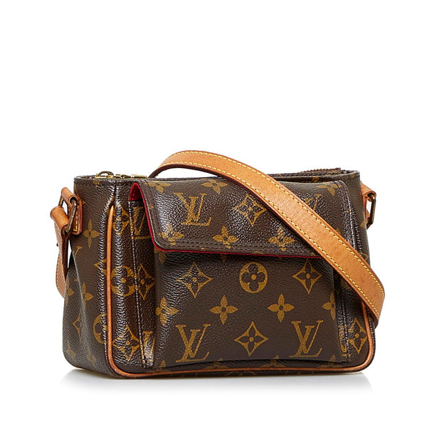 ルイ ヴィトン モノグラム ヴィバシテPM 斜め掛け ショルダーバッグ M51165 ブラウン PVC レザー レディース LOUIS VUITTON 【中古】