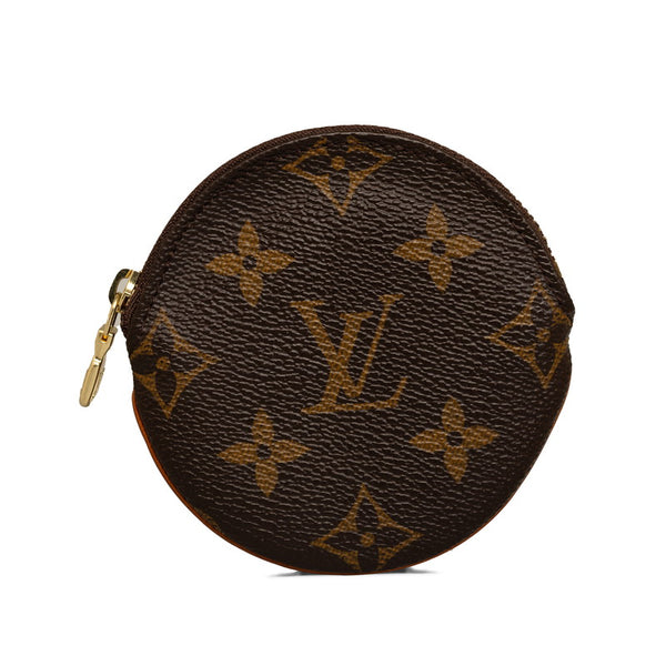 ルイ ヴィトン モノグラム ポルトモネ ロン コインケース 小銭入れ M61926 ブラウン PVC レザー レディース LOUIS VUITTON 【中古】