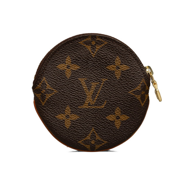 ルイ ヴィトン モノグラム ポルトモネ ロン コインケース 小銭入れ M61926 ブラウン PVC レザー レディース LOUIS VUITTON 【中古】