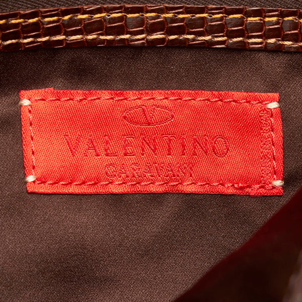 ヴァレンティノ スタッズ ワンショルダーバッグ ブラウン スウェード レザー レディース VALENTINO 【中古】