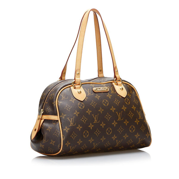 ルイ ヴィトン モノグラム モントルグイユPM ハンドバッグ M95565 ブラウン PVC レザー レディース LOUIS VUITTON 【中古】