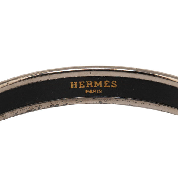 エルメス エマイユPM 七宝焼き バングル シルバー ライトブルー メタル レディース HERMES 【中古】