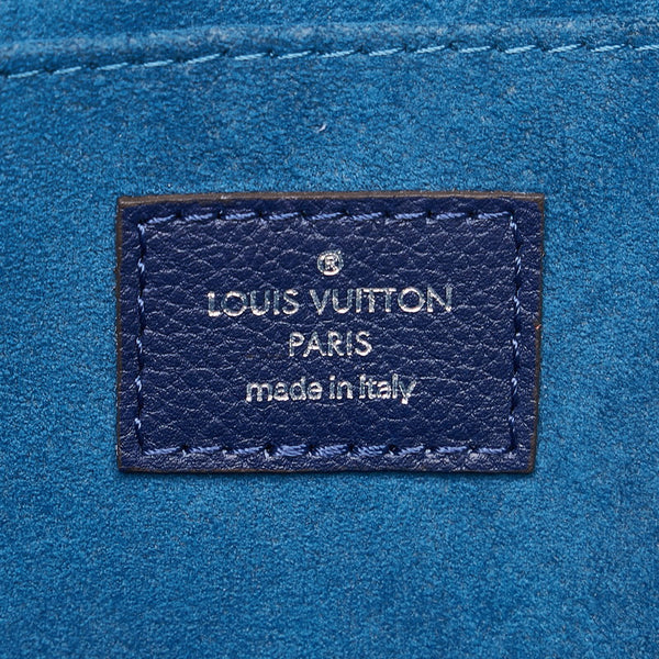 ルイ ヴィトン トリヨン ポシェット ジュールPM クラッチバッグ フラットポーチ R99587 ネイビー レザー メンズ LOUIS VUITTON 【中古】