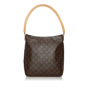 ルイ ヴィトン モノグラム ルーピングGM ショルダーバッグ M51145 ブラウン PVC レザー レディース LOUIS VUITTON 【中古】