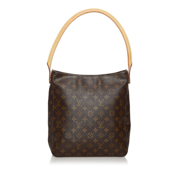 ルイ ヴィトン モノグラム ルーピングGM ショルダーバッグ M51145 ブラウン PVC レザー レディース LOUIS VUITTON 【中古】