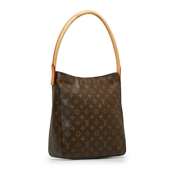 ルイ ヴィトン モノグラム ルーピングGM ショルダーバッグ ハンドバッグ M51145 ブラウン PVC レザー レディース LOUIS VUITTON 【中古】