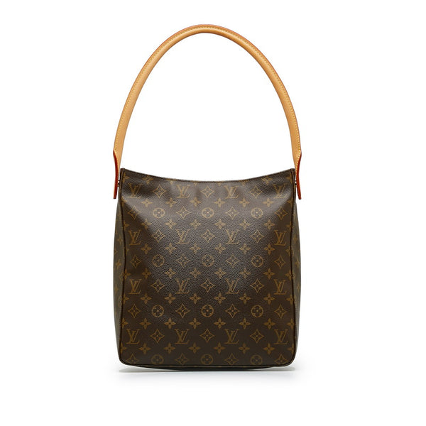 ルイ ヴィトン モノグラム ルーピングGM ショルダーバッグ ハンドバッグ M51145 ブラウン PVC レザー レディース LOUIS VUITTON 【中古】