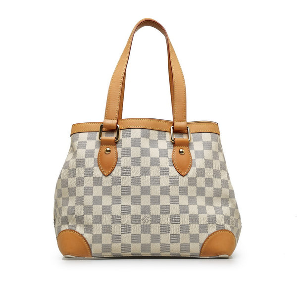 ルイ ヴィトン ダミエ アズール ハムステッド PM ハンドバッグ N51207 ホワイト PVC レザー レディース LOUIS VUITTON 【中古】